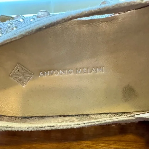 Antonio Melani Lace Rhinestone Pink Slip-On Women's Shoes. Women’s size 6 - Picture 5 of 6